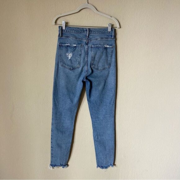 Agolde Nico Blue Jeans Skinny High Rise Slim Fit Cut Out Size 26 - Picture 7 of 11